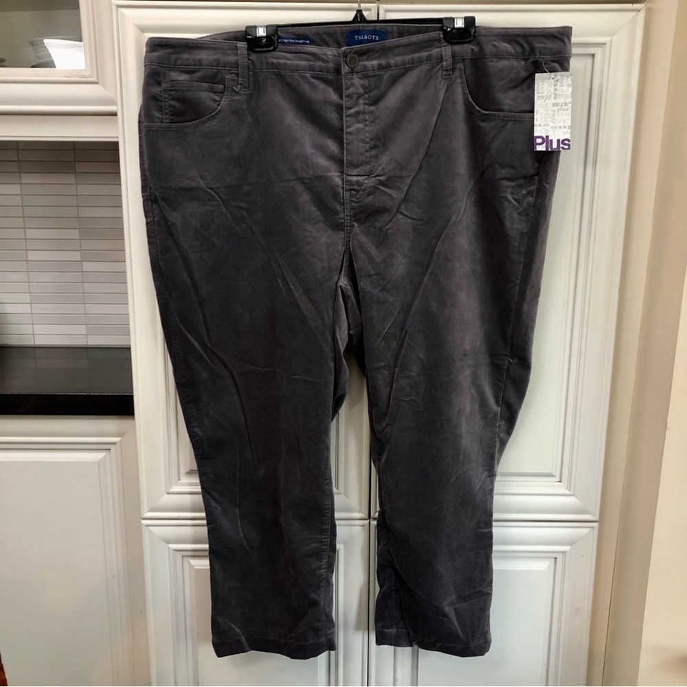 NWT Talbots High Rise Straight Leg women’s velvet crops